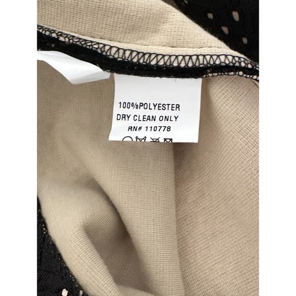 Hazel Anthropologie Black Lace Sleeveless Pleated A Line Zip Up Dress Large - Picture 10 of 11